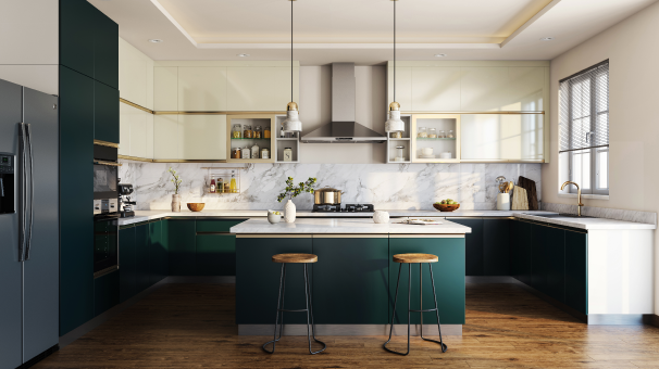 <strong> Luxe (₹₹₹₹) </strong> <br>A swanky kitchen package that's a fine blend of aesthetics and high functionality with chic-looking units and accessories.<br><br>✔️ Elite pricing <br>✔️ Lavish designs <br>✔️ Extensive range of accessories