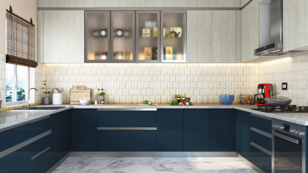 <strong> Premium (₹₹₹) </strong> <br>An exquisite offering with sleek fixtures, hardware, cabinets and fittings for an elegant kitchen design. <br><br>✔️ Mid-range pricing <br>✔️ Premium designs <br>✔️ Wide range of accessories